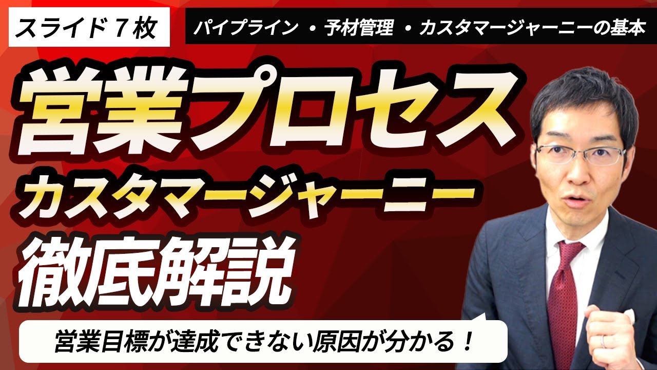 営業目標が達成できない本当の原因とは？　「営業プロセス」「カスタマージャーニー」の基本を徹底解説