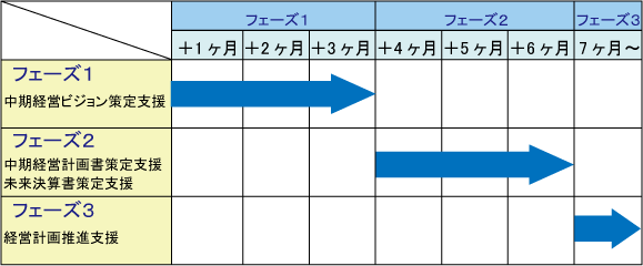 中期経営計画策定・推進 スケジュール例